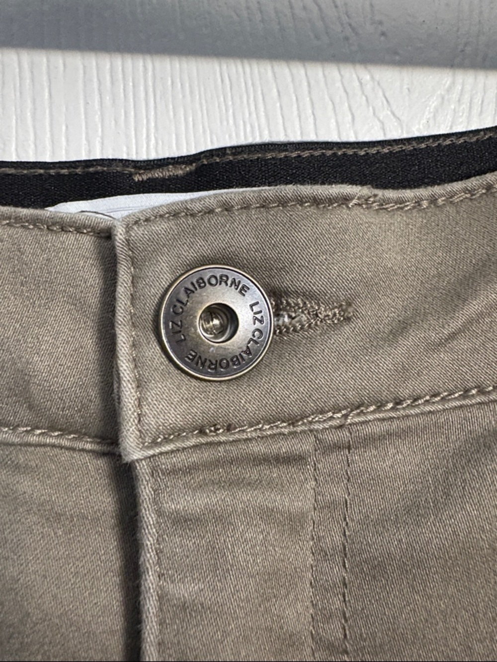 Liz Claiborne Brown Straight-Leg Pants - Picture 3 of 6